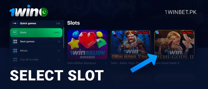 1Win کیسینو میں ایک آن لائن سلاٹ کا انتخاب کریں۔