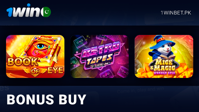 Slots with buy bonuses on 1Win site