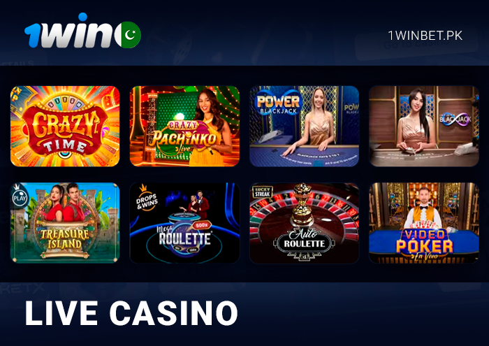 Live casino section for 1Win players