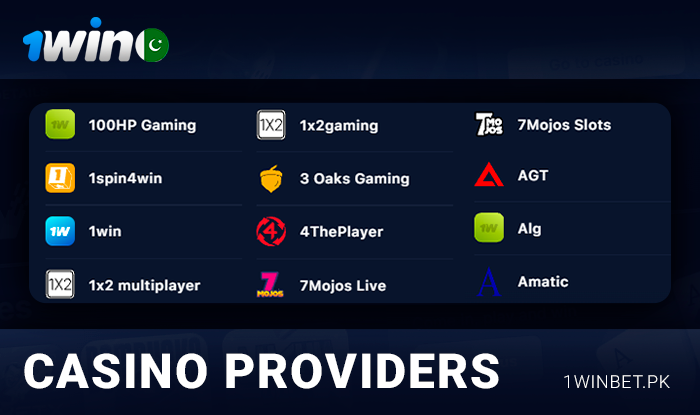 Providers of online games for the 1Win site