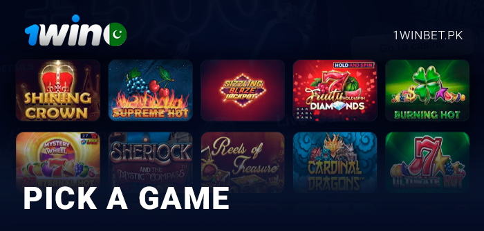 Choose an online game at 1Win Casino