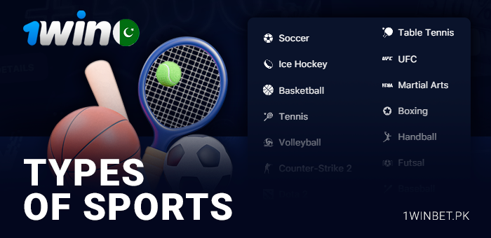 Which sports you can bet on 1Win