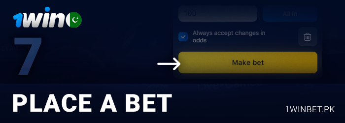 Confirm your bet on a match at 1Win