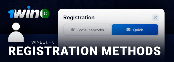 Types of registration on 1Win - quick and social