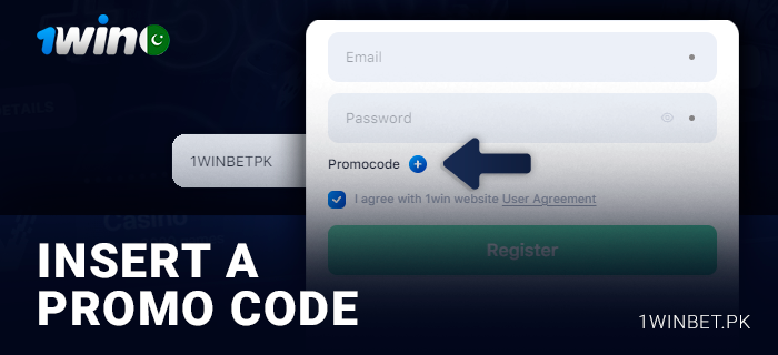 Enter promo code when registering 1Win for users from Pakistan