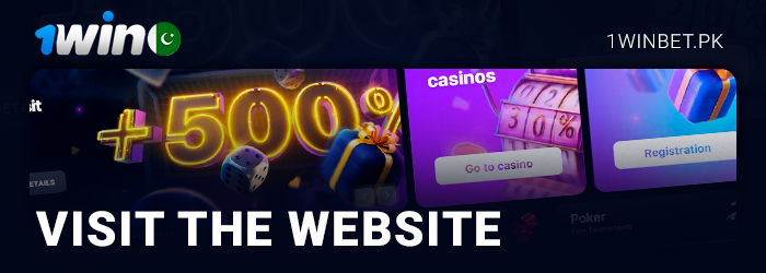 Visit the 1Win online casino website