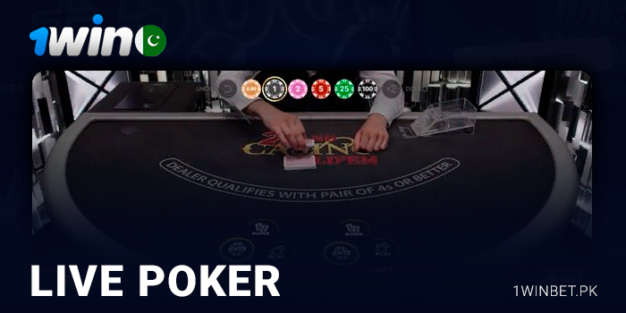 Live poker games at 1Win Casino