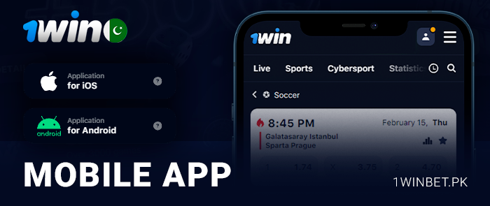 1Win app for betting on soccer matches
