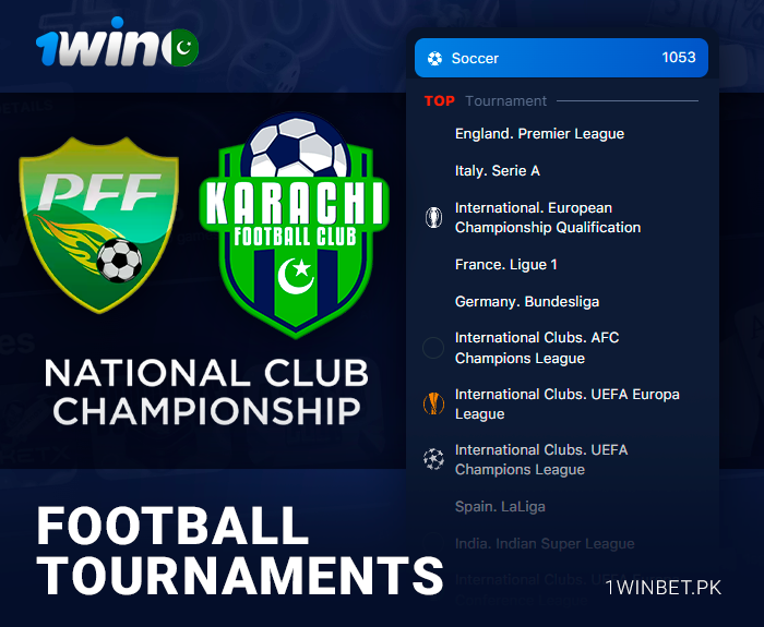 Soccer betting tournaments at 1Win bookmaker