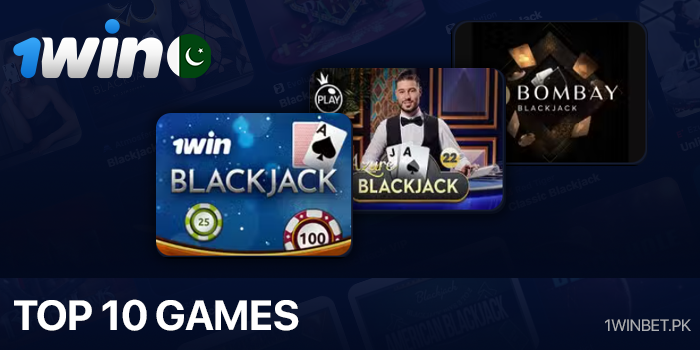 Top 10 Blackjack games at 1Win casino