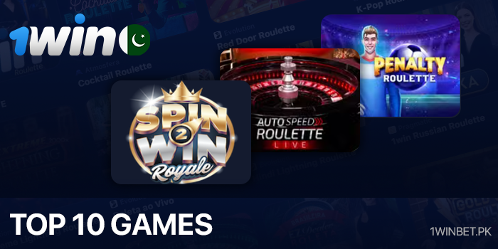 Top 10 Roulette games at 1Win casino