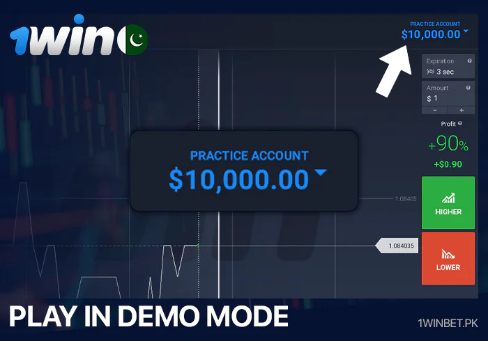 Trading in demo mode at 1Win Pakistan