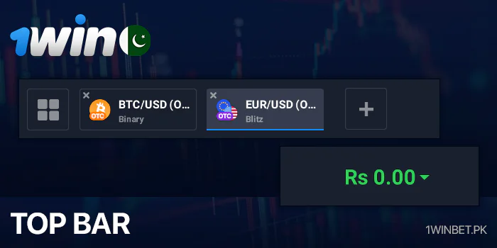 Top Trading tab interface in 1Win Pakistan