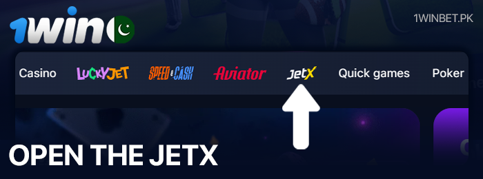 Enable JetX game at 1Win Pakistan
