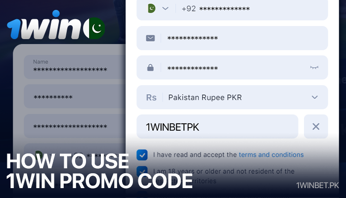 Instructions for using promo code in 1Win Pakistan